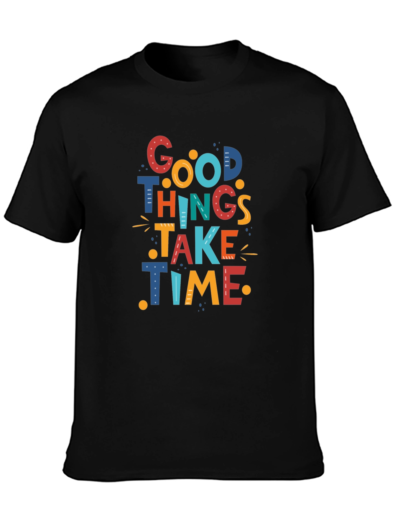 Good Things Take Time Graphic Tee - Black