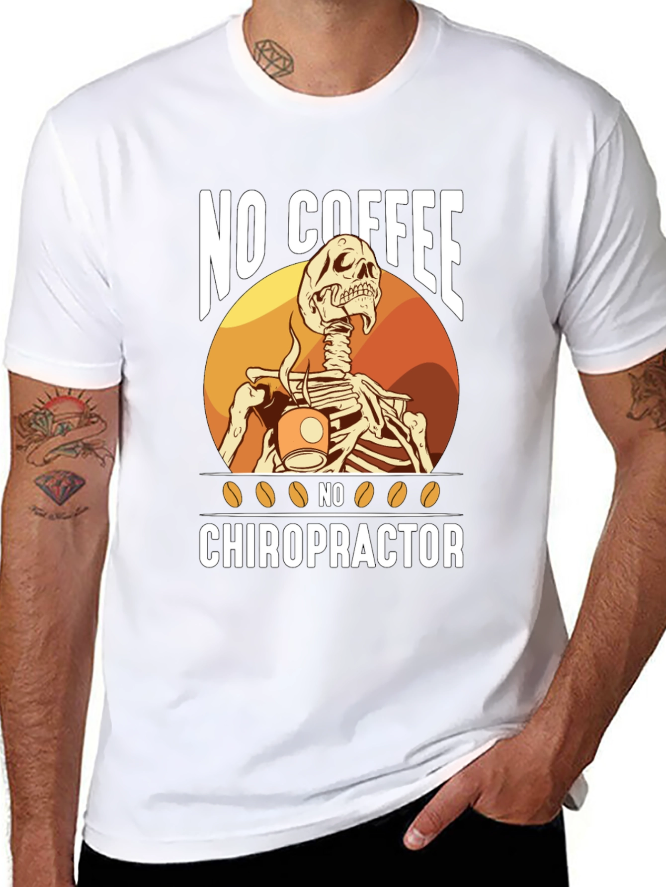 Funny Chiropractic T-Shirt - No Coffee No Chiropractor