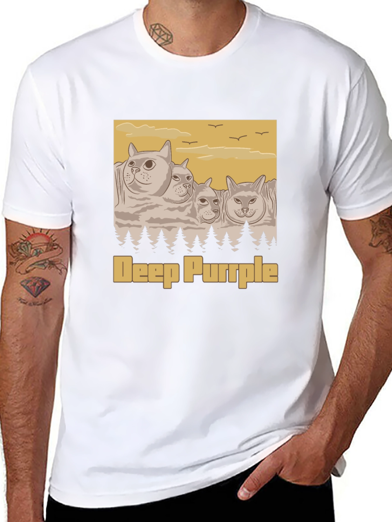 Deep Purrple Cats T-Shirt - Music Inspired Tee