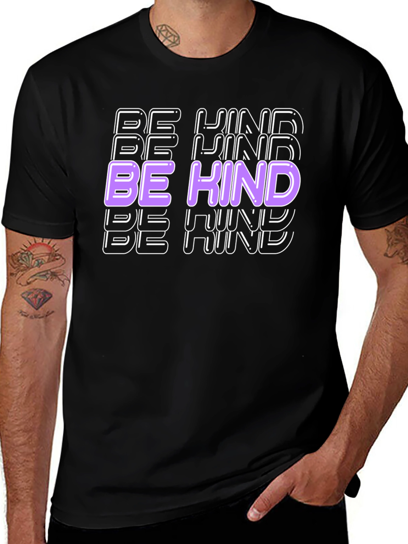 Be Kind Graphic Tee - Mens Black T-Shirt