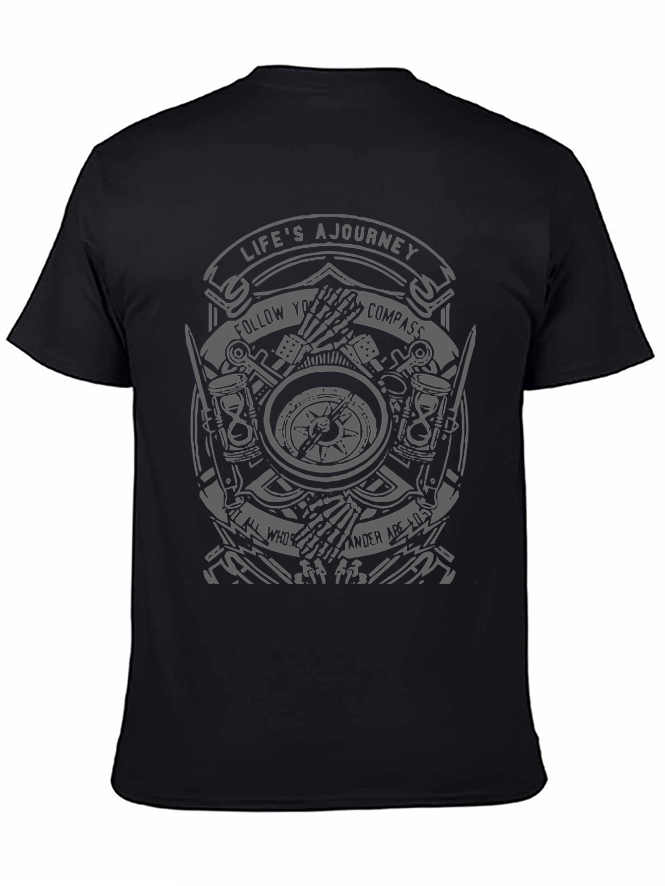 Lifes A Journey Compass Graphic T-Shirt