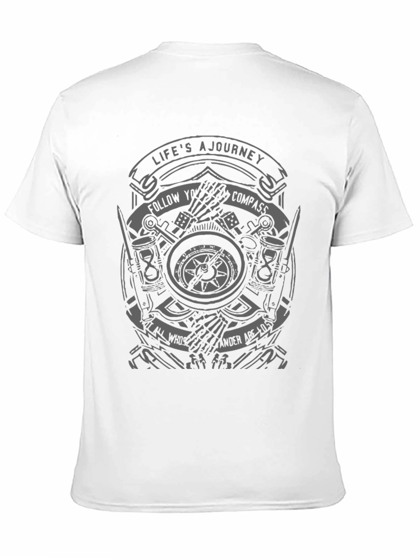 Lifes A Journey Compass Graphic T-Shirt