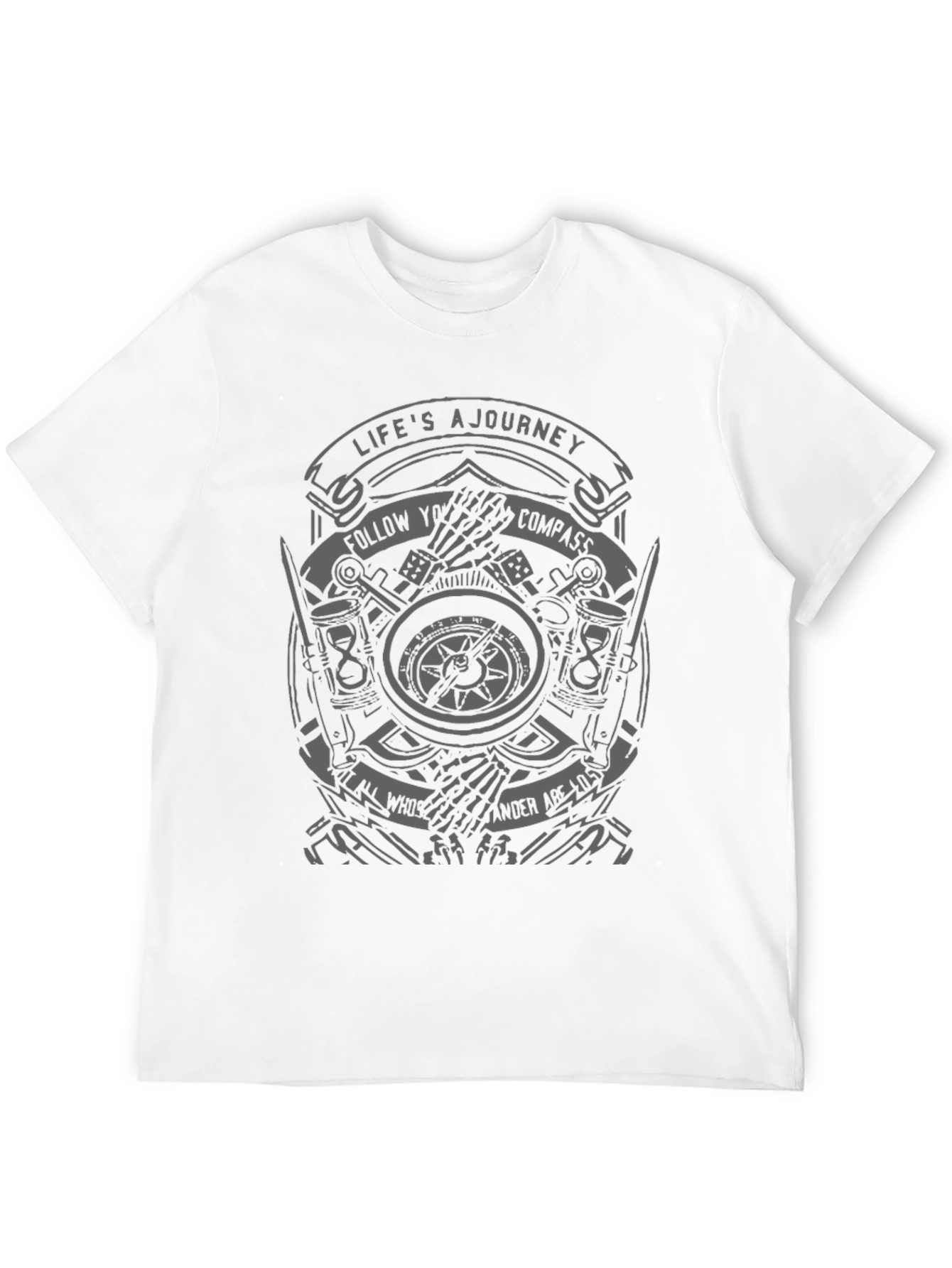Lifes A Journey Compass Graphic T-Shirt