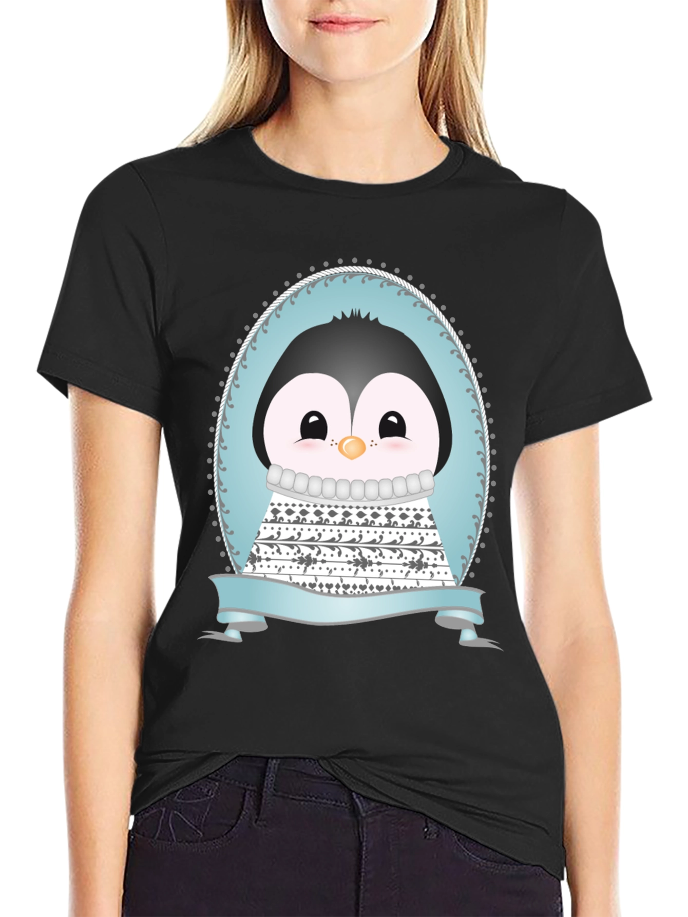 Penguin Graphic Tee - Cute Cartoon Design