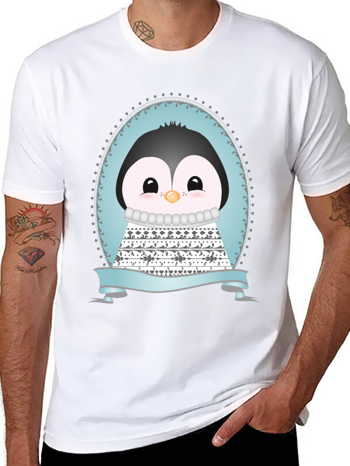 Penguin Graphic Tee - Cute Cartoon Design