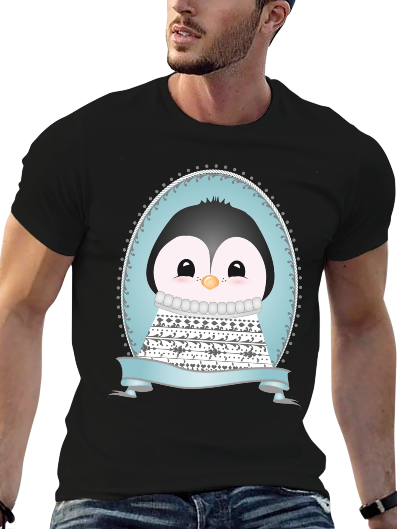 Penguin Graphic Tee - Cute Cartoon Design