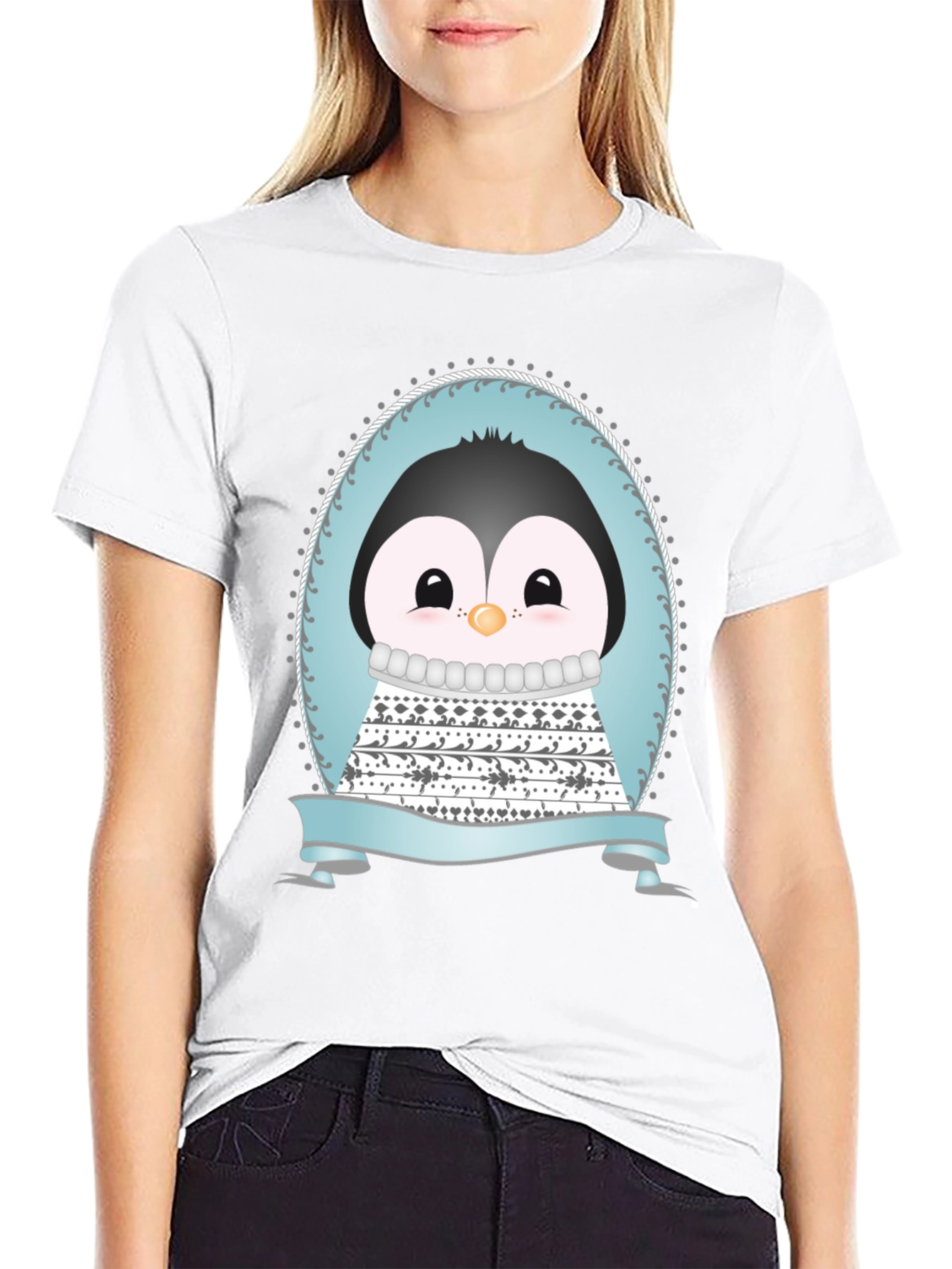 Penguin Graphic Tee - Cute Cartoon Design
