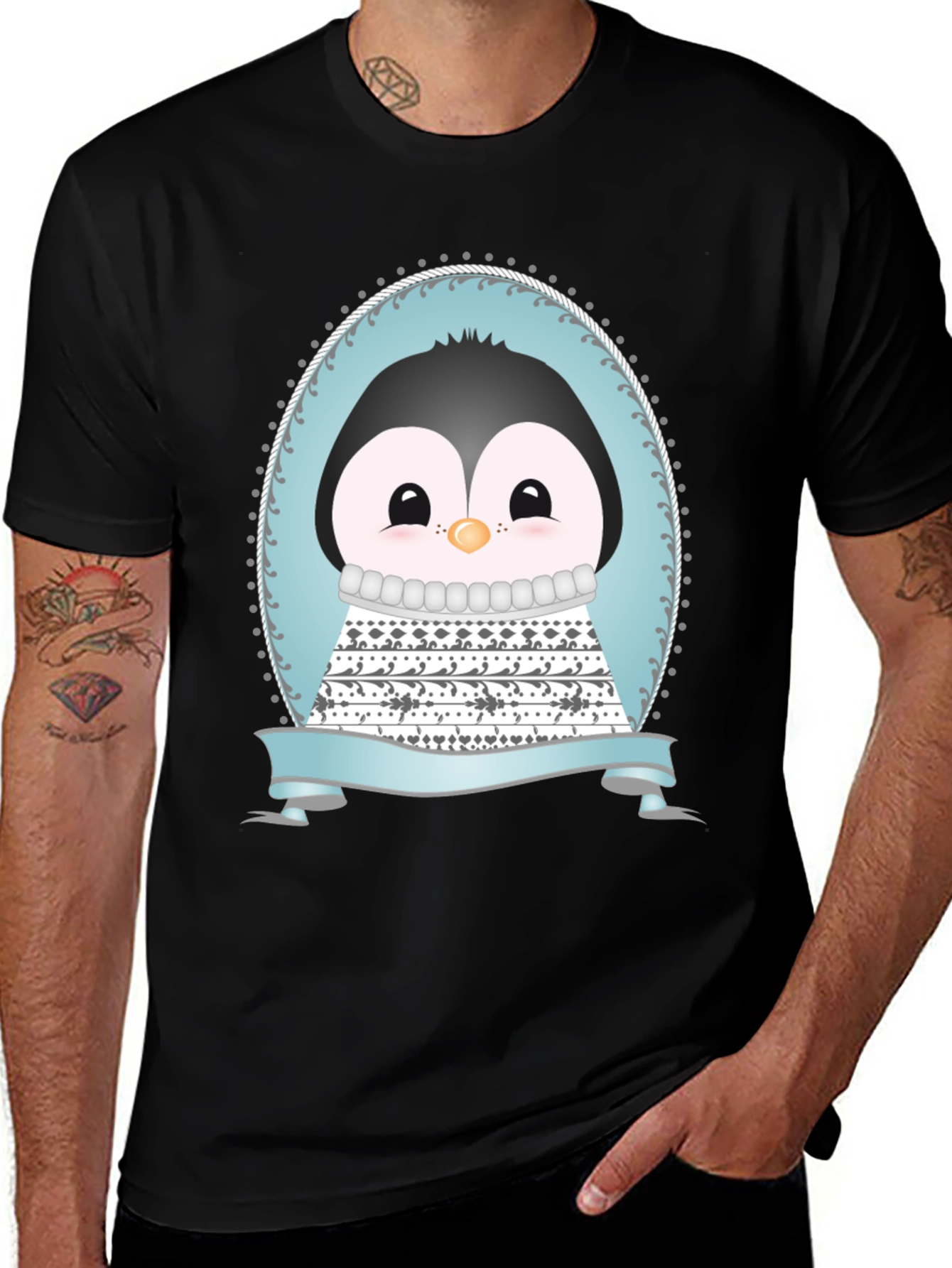 Penguin Graphic Tee - Cute Cartoon Design