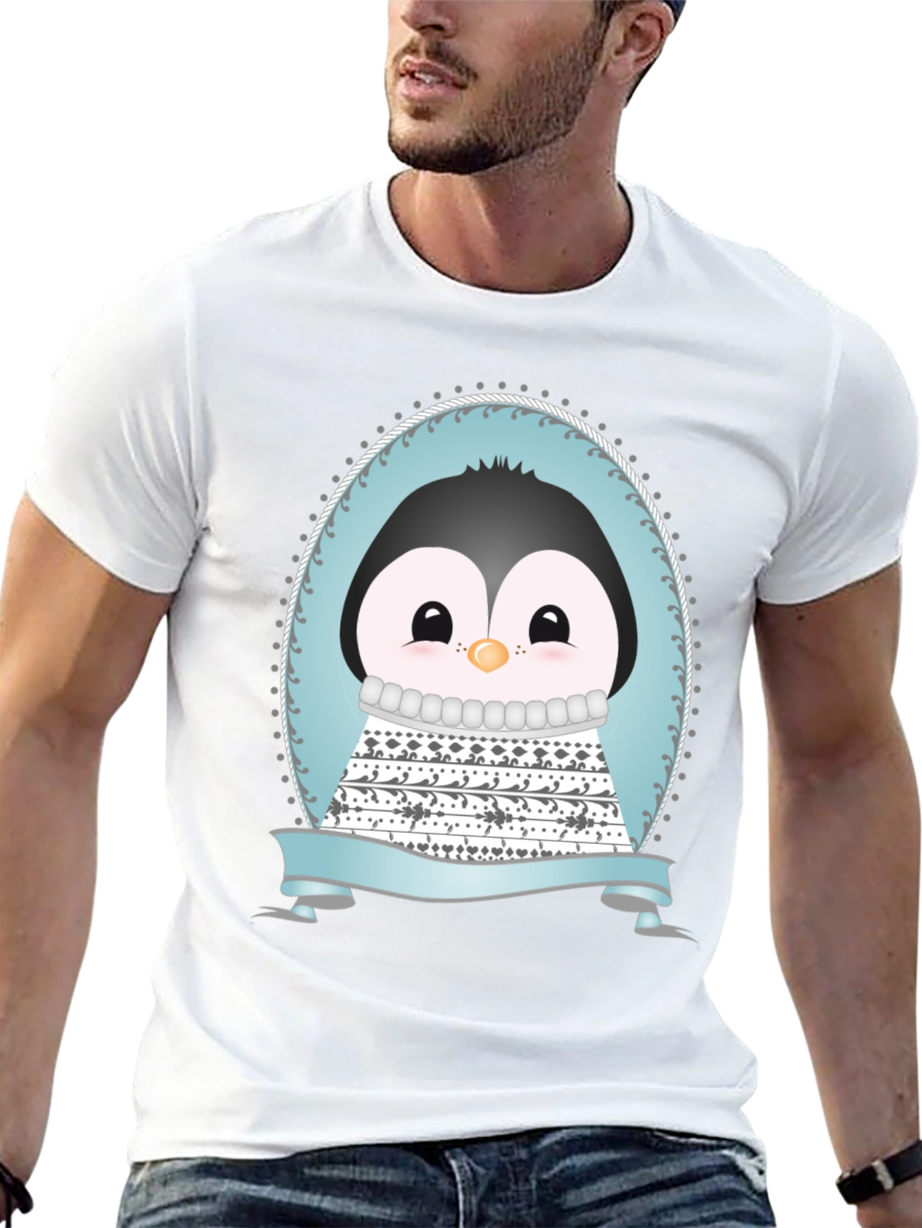 Penguin Graphic Tee - Cute Cartoon Design