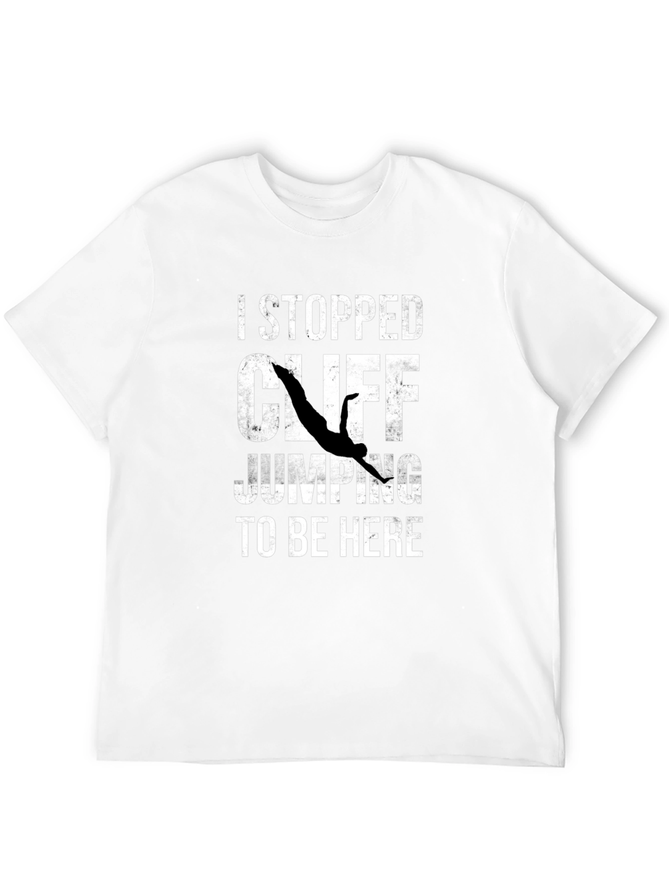 I Stopped Cliff Jumping T-Shirt - Funny Graphic Tee