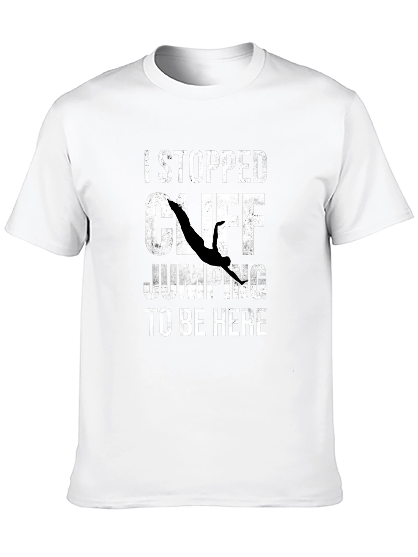 I Stopped Cliff Jumping T-Shirt - Funny Graphic Tee