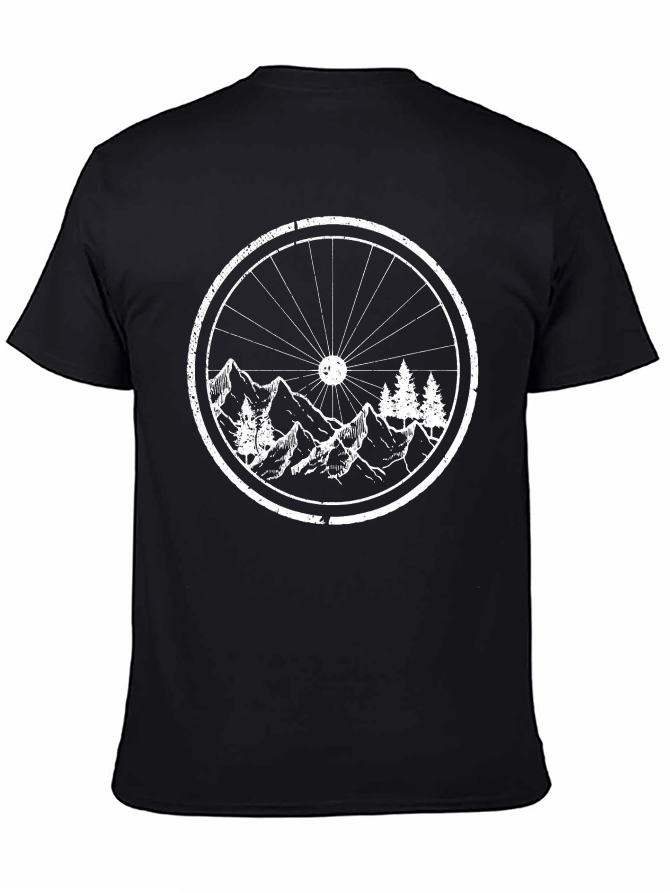 Mountain Bike Wheel Graphic Tee - Adventure Awaits!