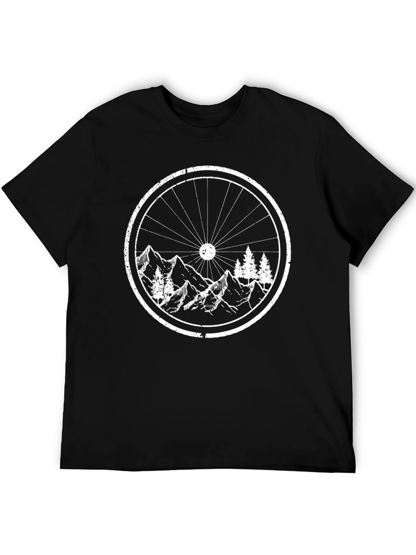 Mountain Bike Wheel Graphic Tee - Adventure Awaits!