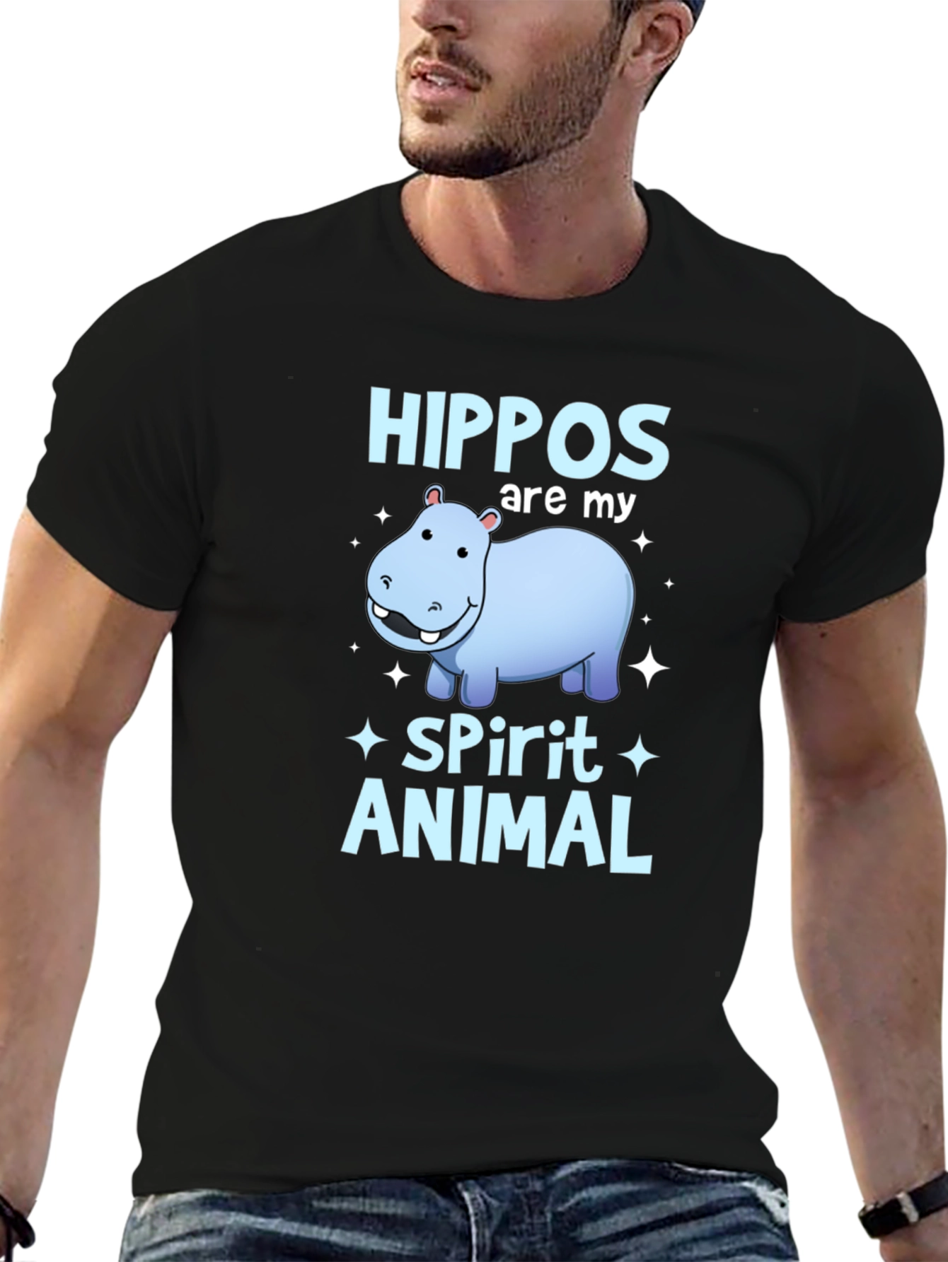 Hippo Spirit Animal Graphic T-Shirt