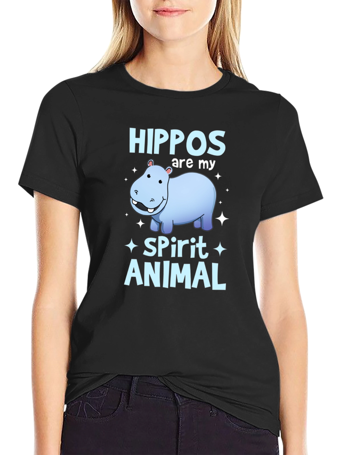 Hippo Spirit Animal Graphic T-Shirt