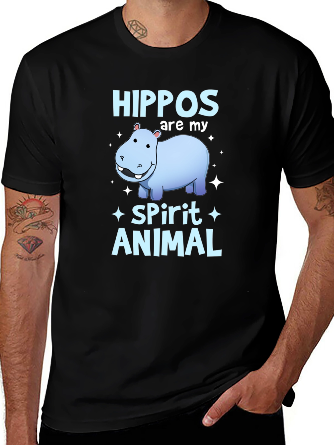 Hippo Spirit Animal Graphic T-Shirt