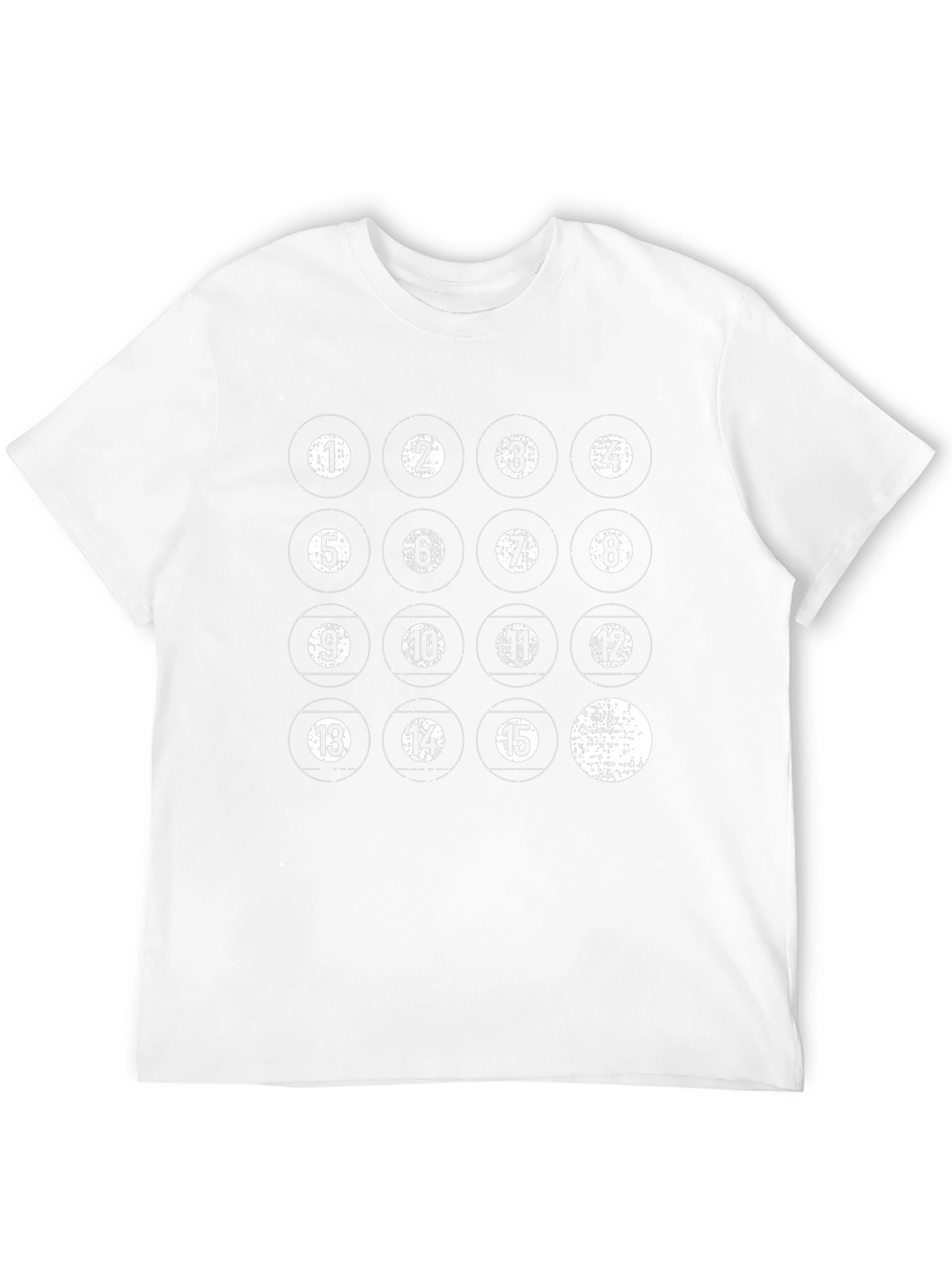 Distressed Pool Balls Graphic Black T-Shirt