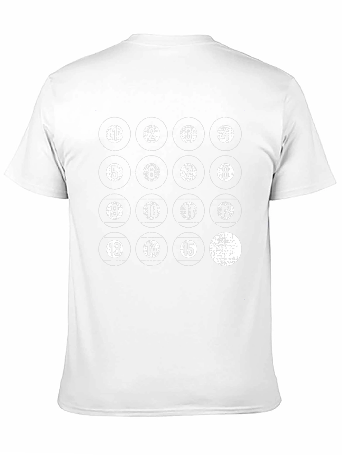 Distressed Pool Balls Graphic Black T-Shirt