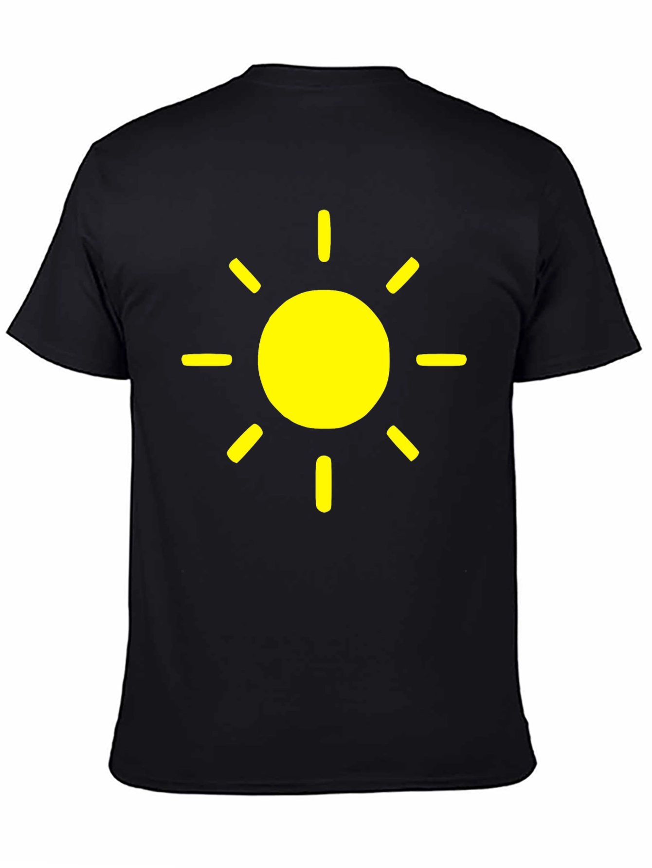 Sunny Day Graphic Tee - Black Cotton T-Shirt
