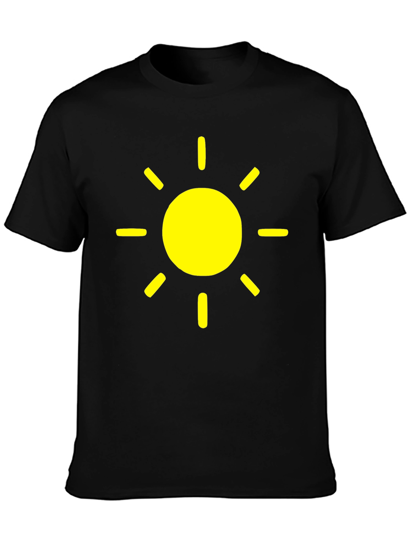 Sunny Day Graphic Tee - Black Cotton T-Shirt