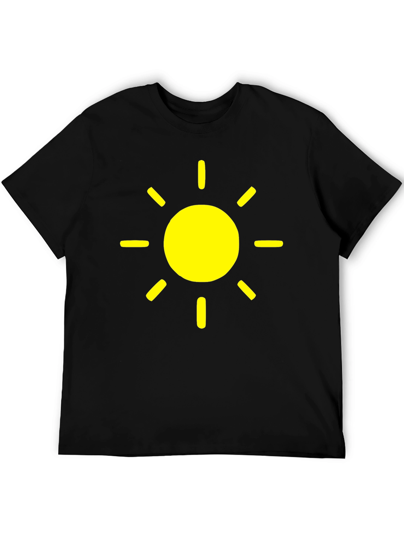 Sunny Day Graphic Tee - Black Cotton T-Shirt