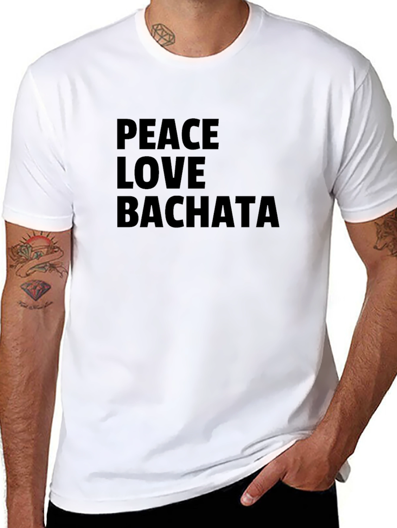Peace Love Bachata Graphic Tee - Dance T-Shirt
