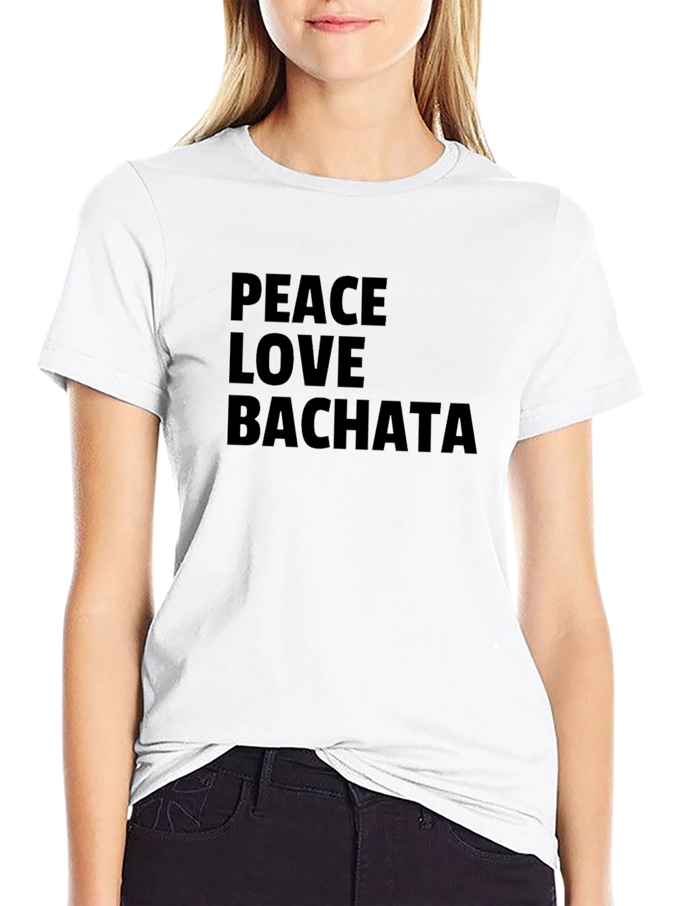 Peace Love Bachata Graphic Tee - Dance T-Shirt