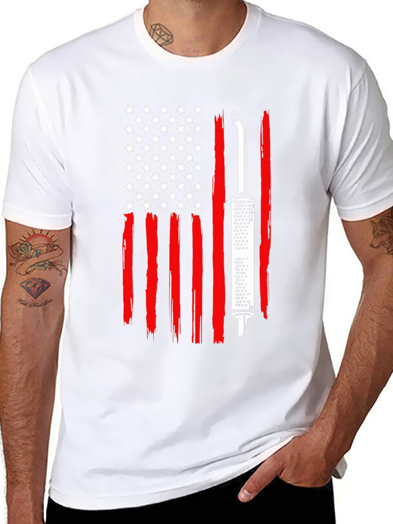 Trucker American Flag T-Shirt