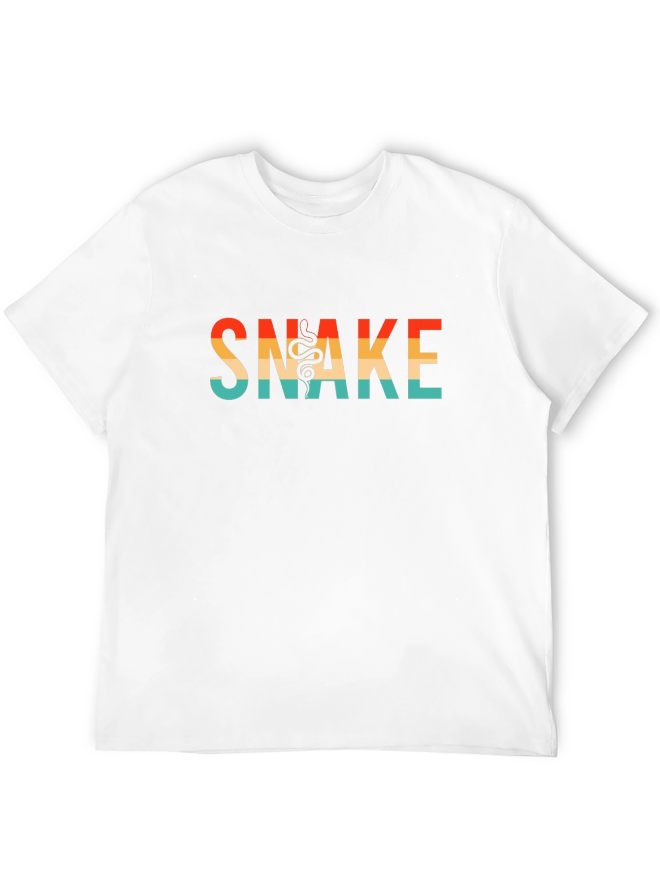 Retro Snake Graphic Tee - Stylish Black Cotton T-Shirt