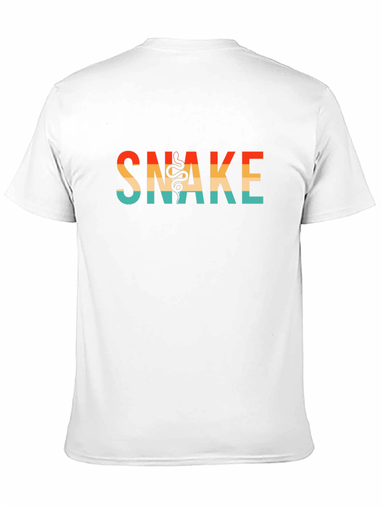 Retro Snake Graphic Tee - Stylish Black Cotton T-Shirt