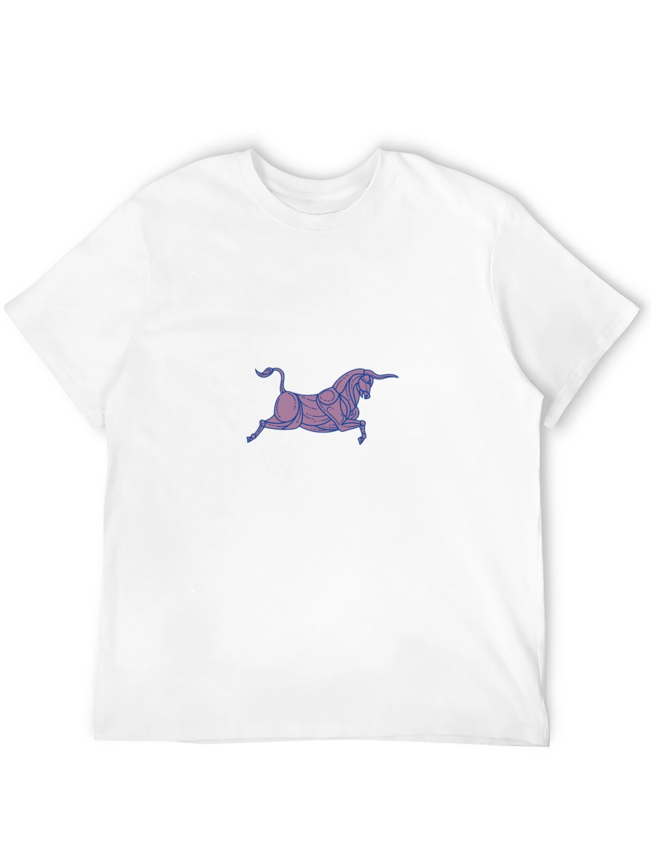 Stylish Bull Graphic Black T-Shirt