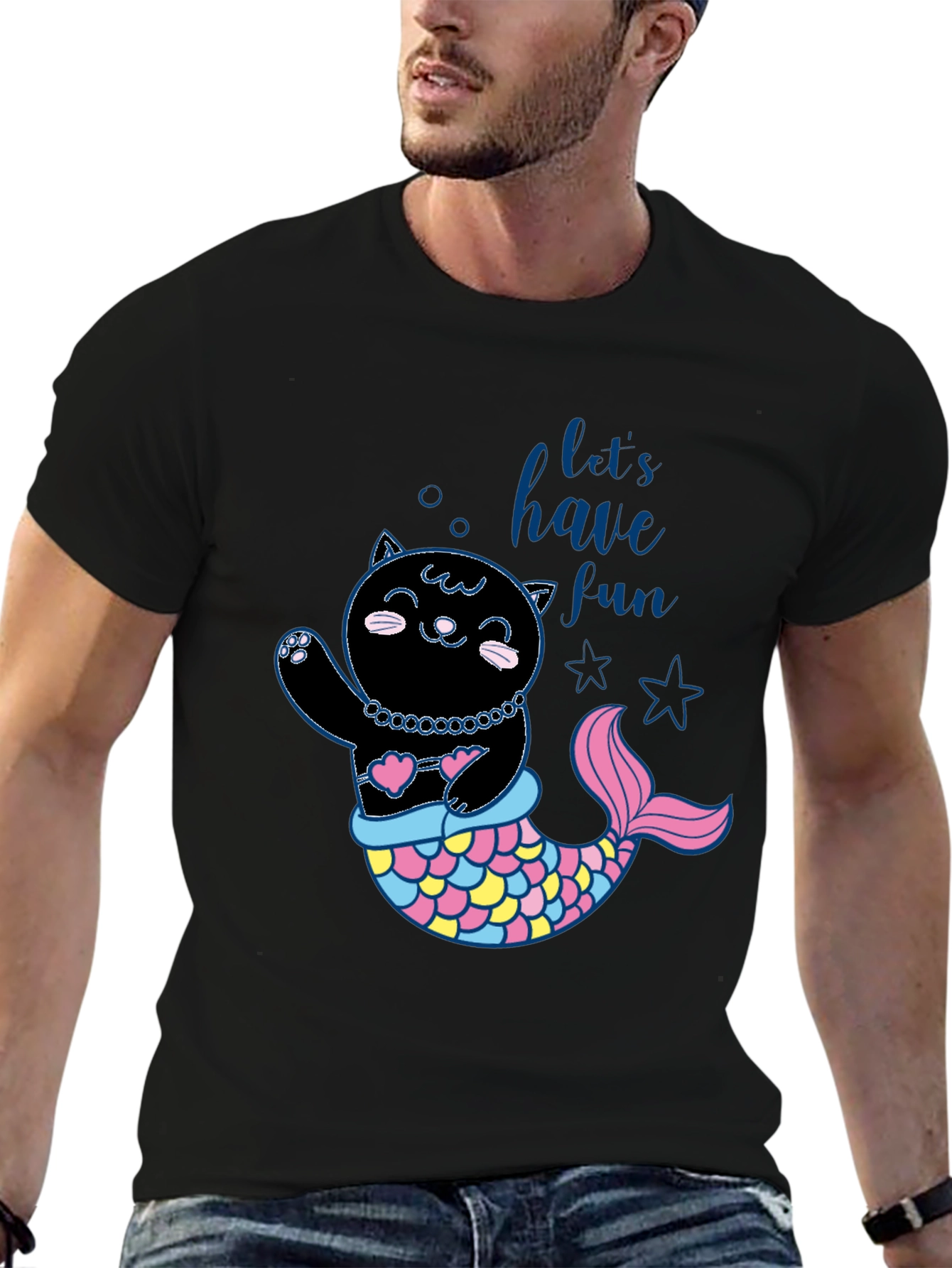 Mermaid Cat T-Shirt - Lets Have Fun!