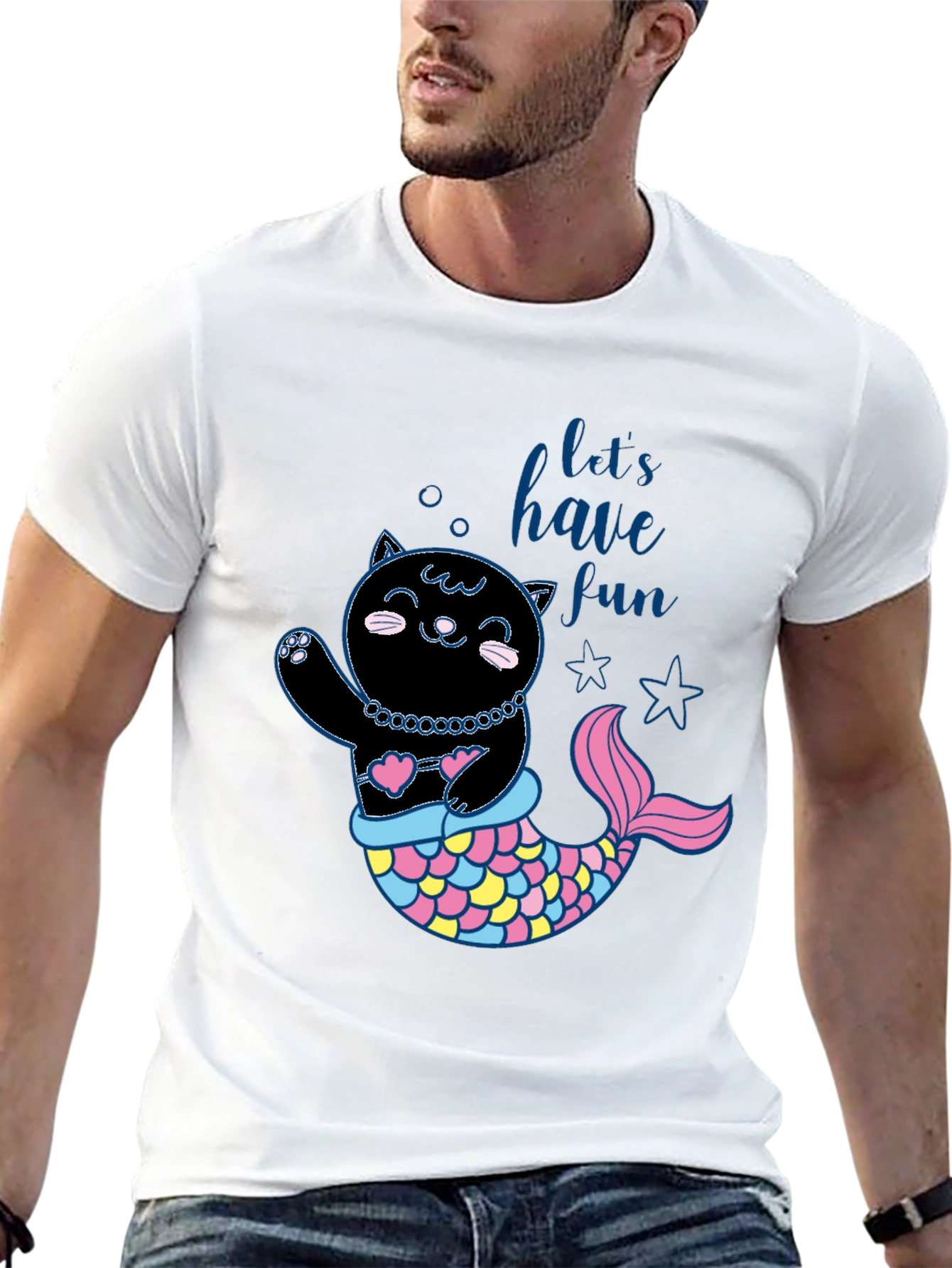 Mermaid Cat T-Shirt - Lets Have Fun!