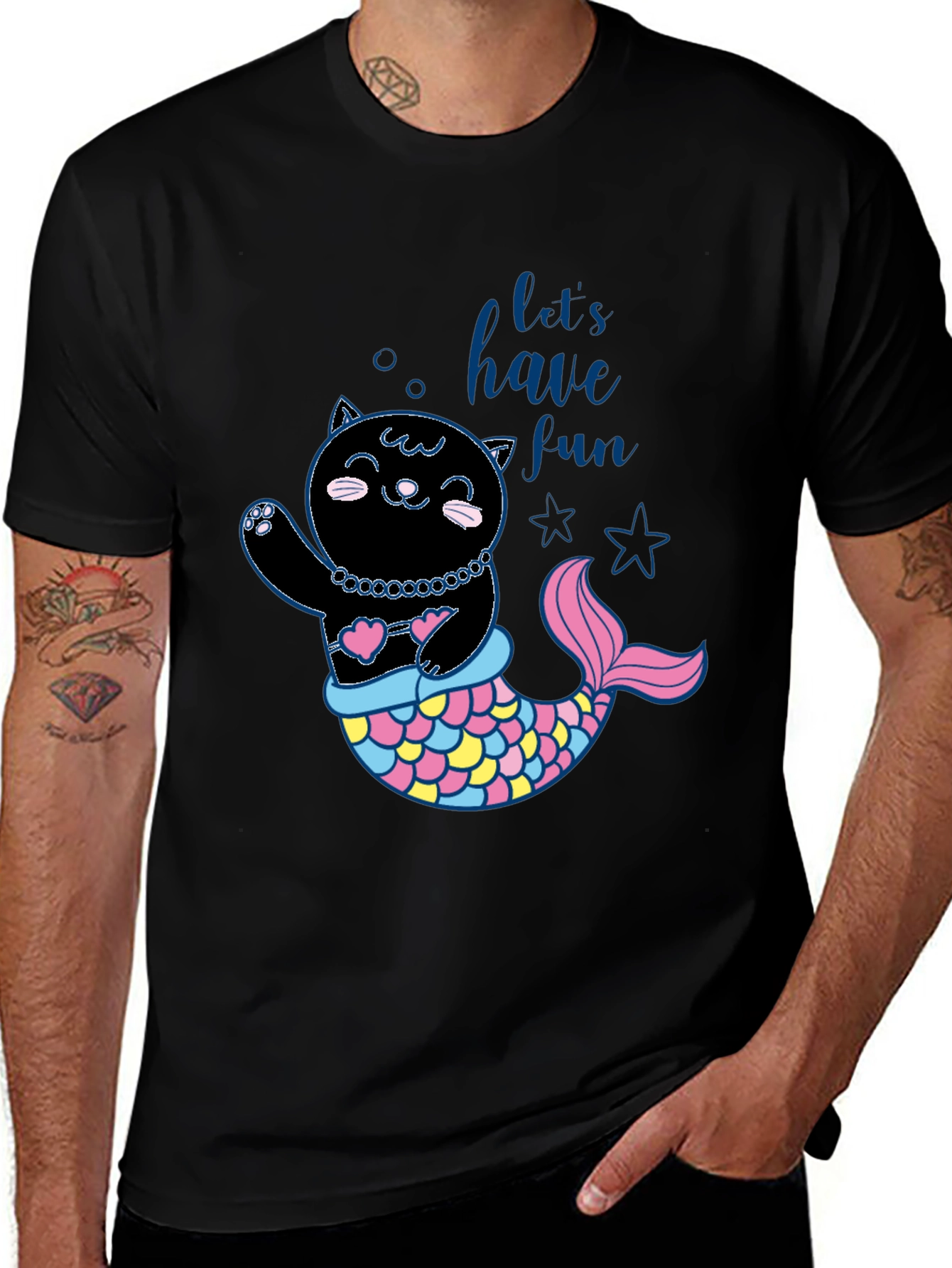 Mermaid Cat T-Shirt - Lets Have Fun!