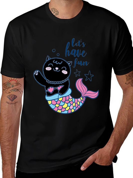 Mermaid Cat T-Shirt - Lets Have Fun!