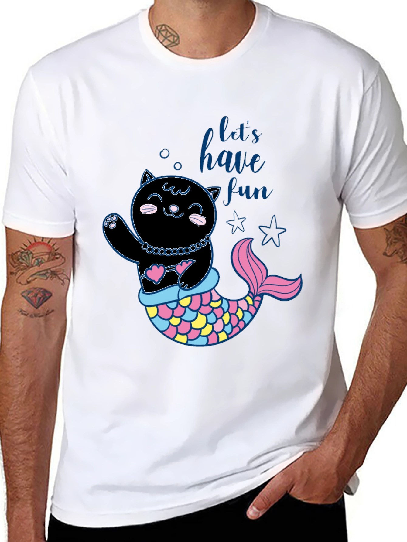Mermaid Cat T-Shirt - Lets Have Fun!