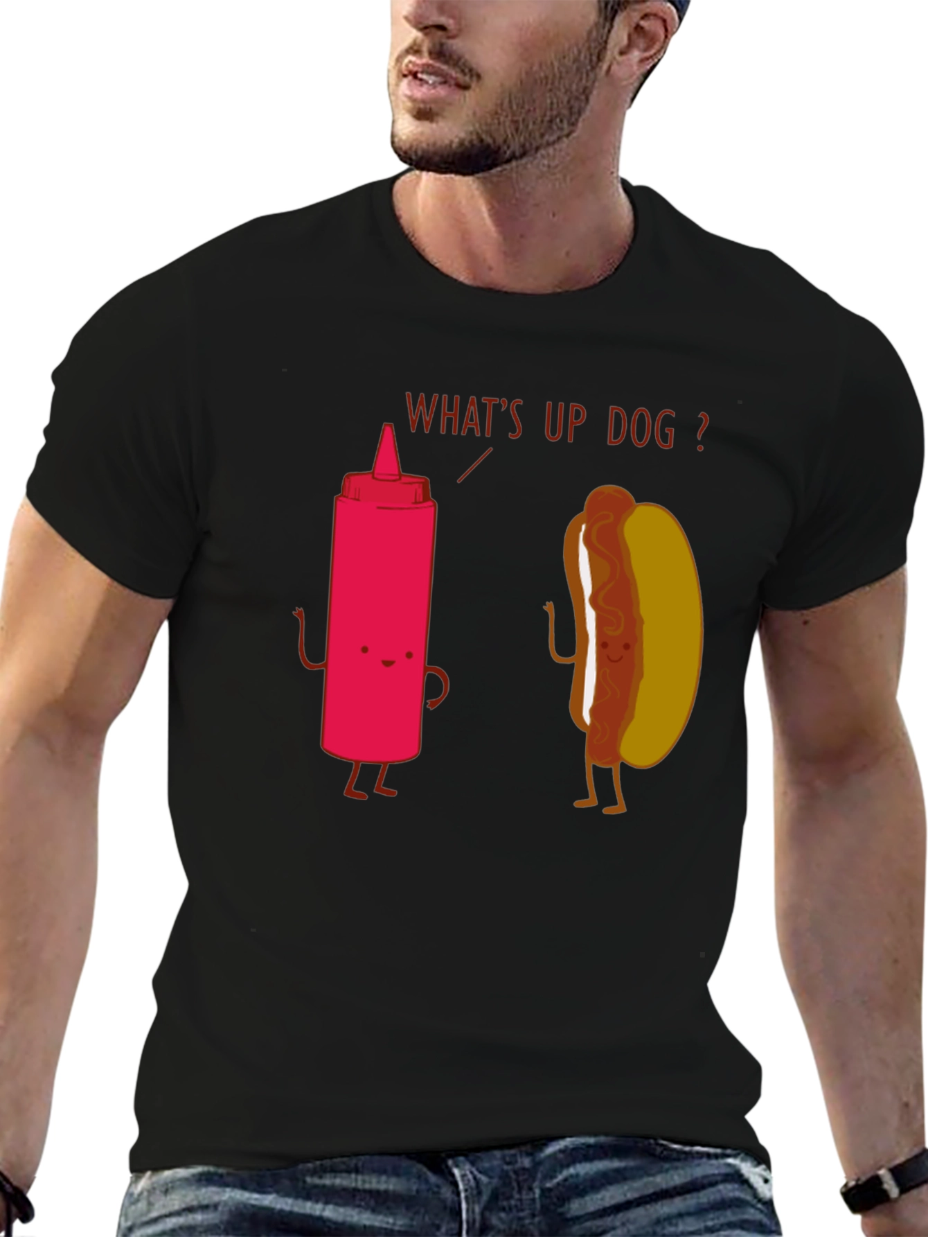Funny Whats Up Dog Graphic Tee