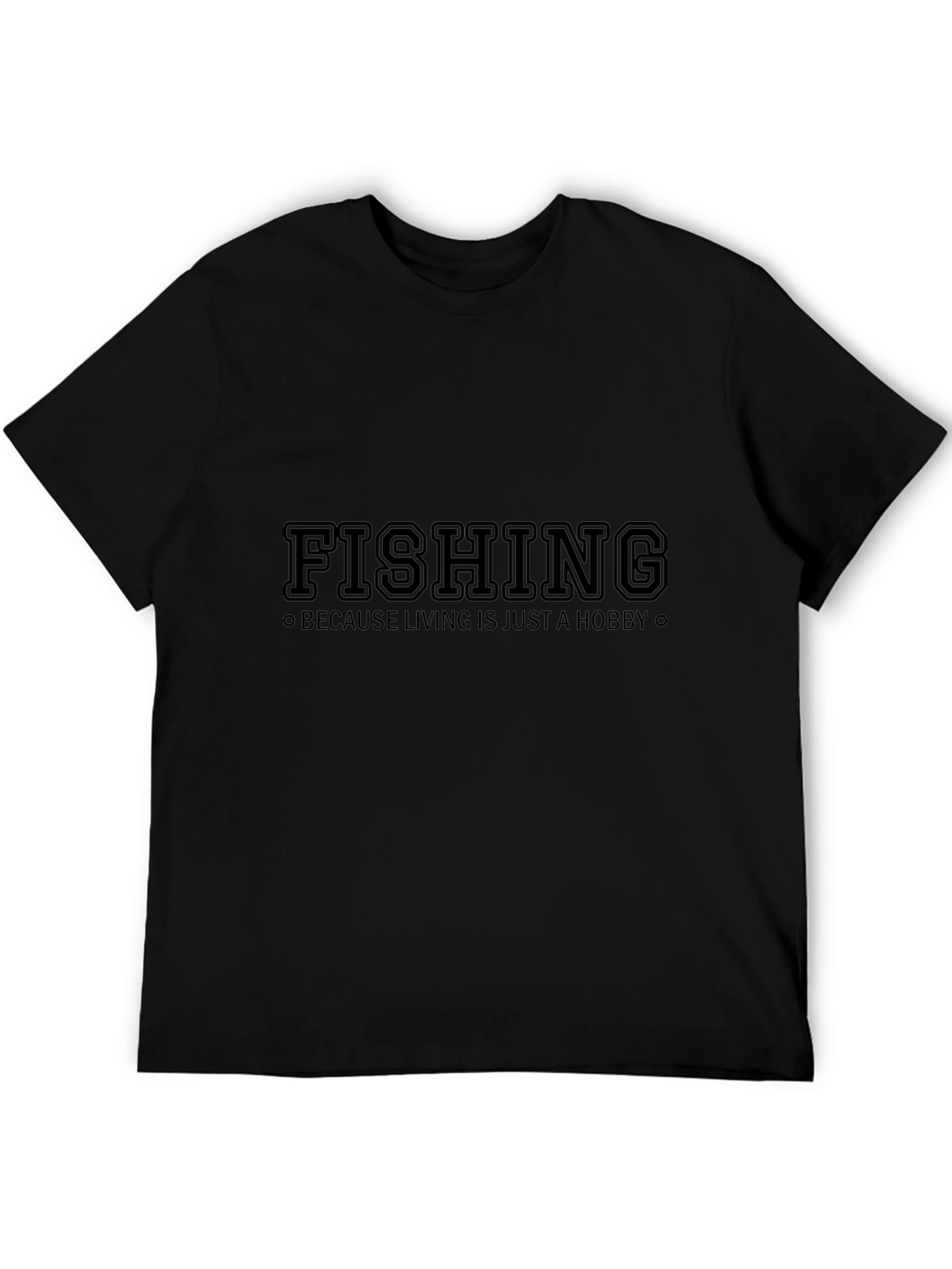 Fishing Hobby Black T-Shirt