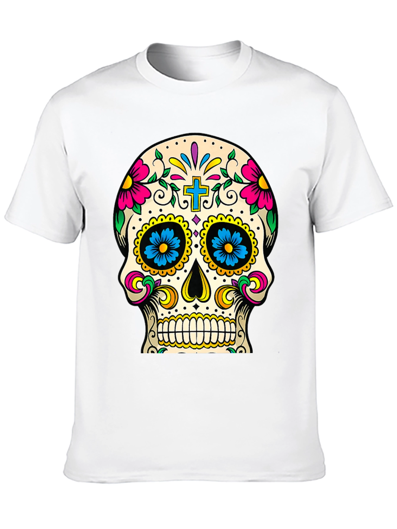 Day of the Dead Sugar Skull T-Shirt - Black