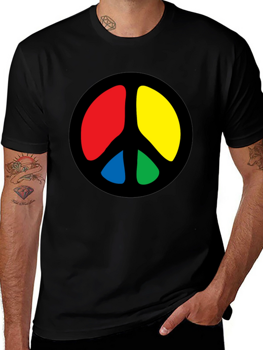 Retro Peace Sign T-Shirt - Colorful 60s Style