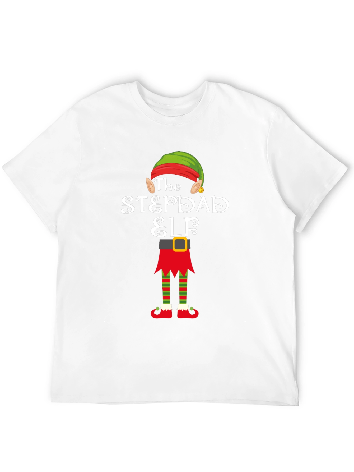 The Stepdad Elf Graphic T-Shirt - Festive Holiday Apparel