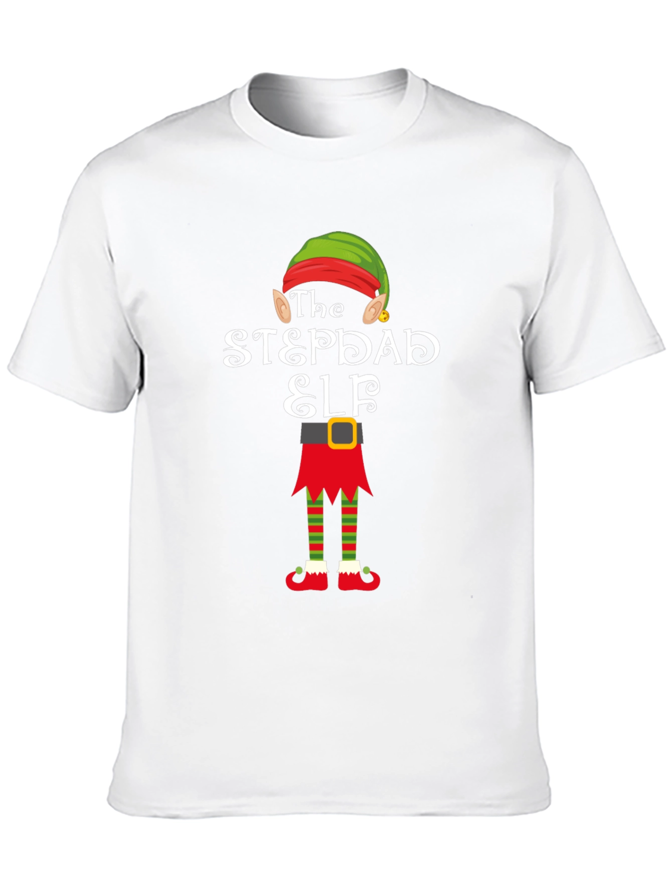 The Stepdad Elf Graphic T-Shirt - Festive Holiday Apparel