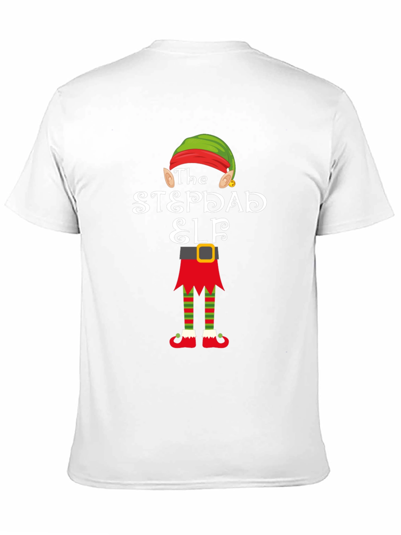 The Stepdad Elf Graphic T-Shirt - Festive Holiday Apparel