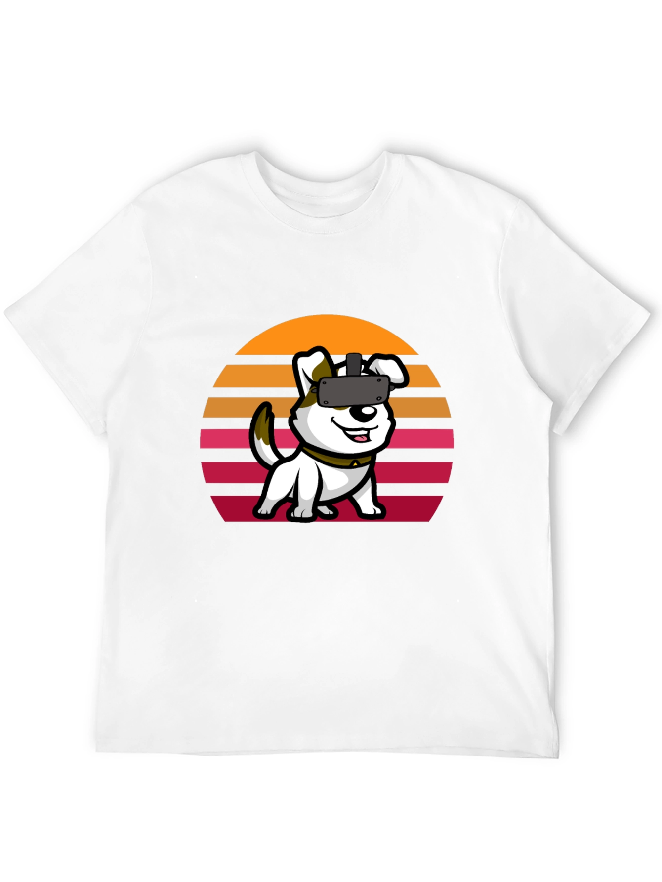 VR Dog Graphic Tee - Black Unisex T-Shirt