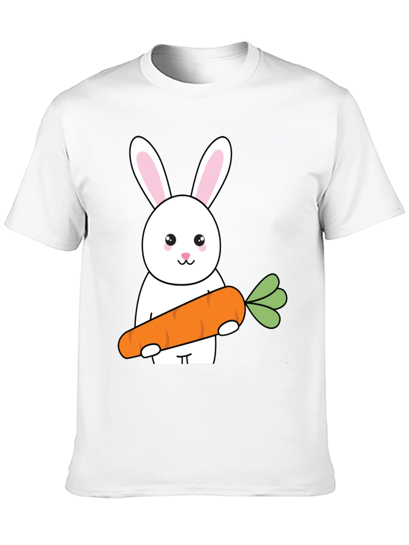 Bunny & Carrot Graphic Tee - Cute Easter Shirt
