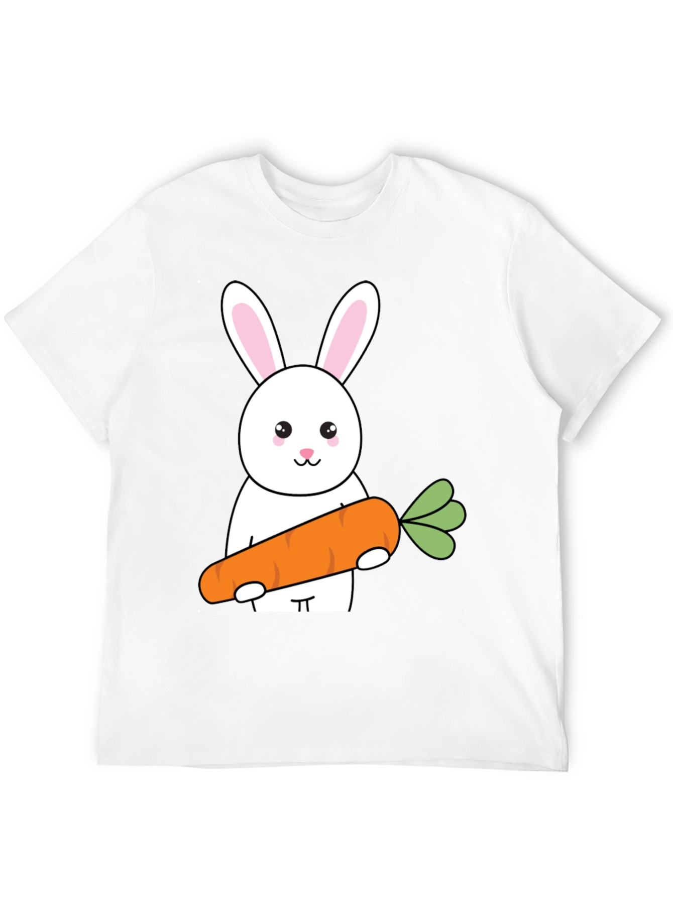 Bunny & Carrot Graphic Tee - Cute Easter Shirt