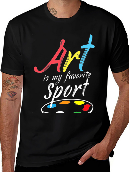 Art is My Favorite Sport T-Shirt | Colorful Palette Design