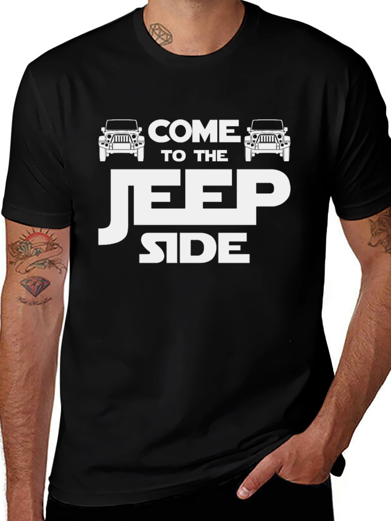Come to the Jeep Side Mens Black T-Shirt