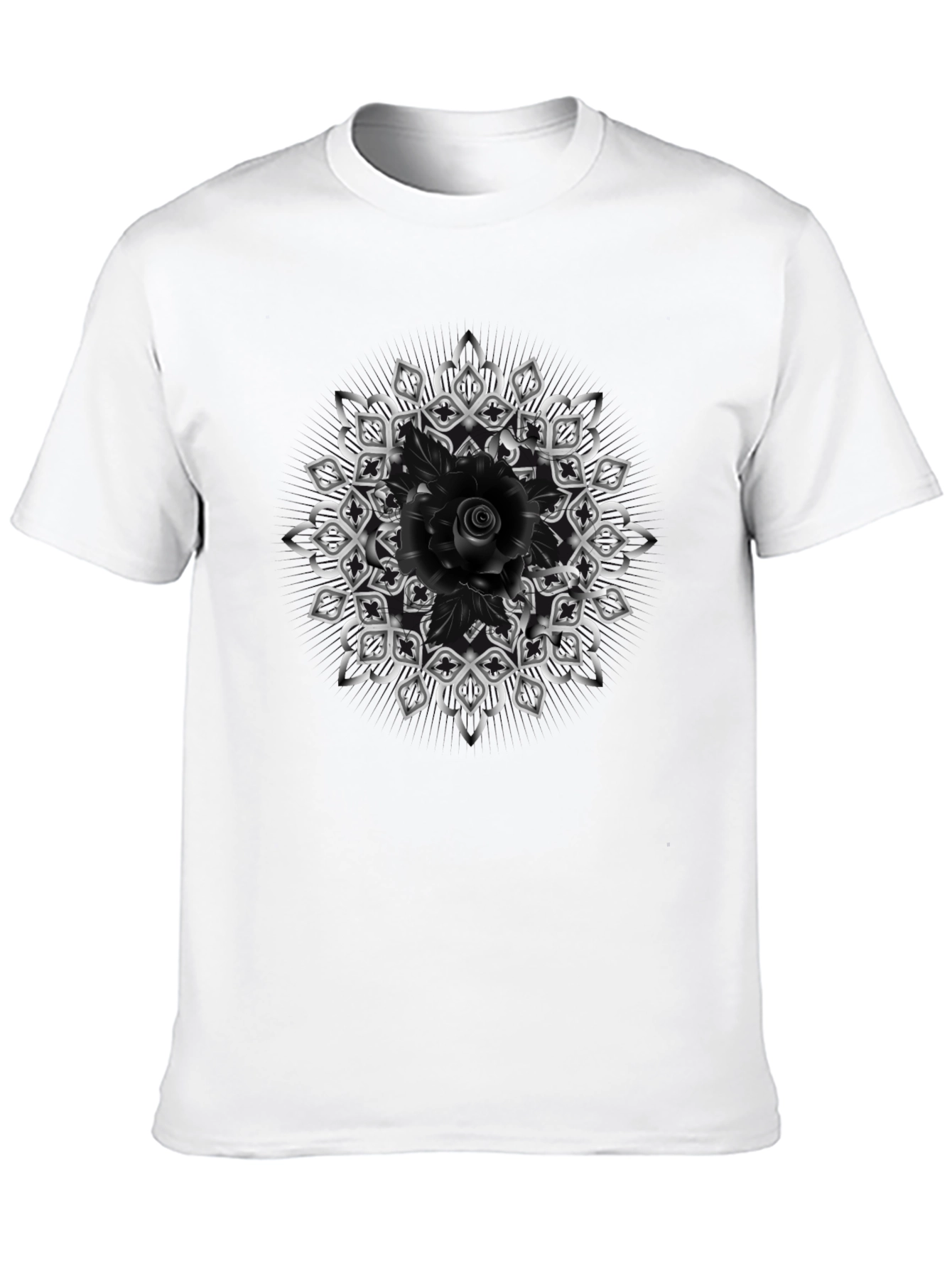 Gothic Rose Mandala T-Shirt