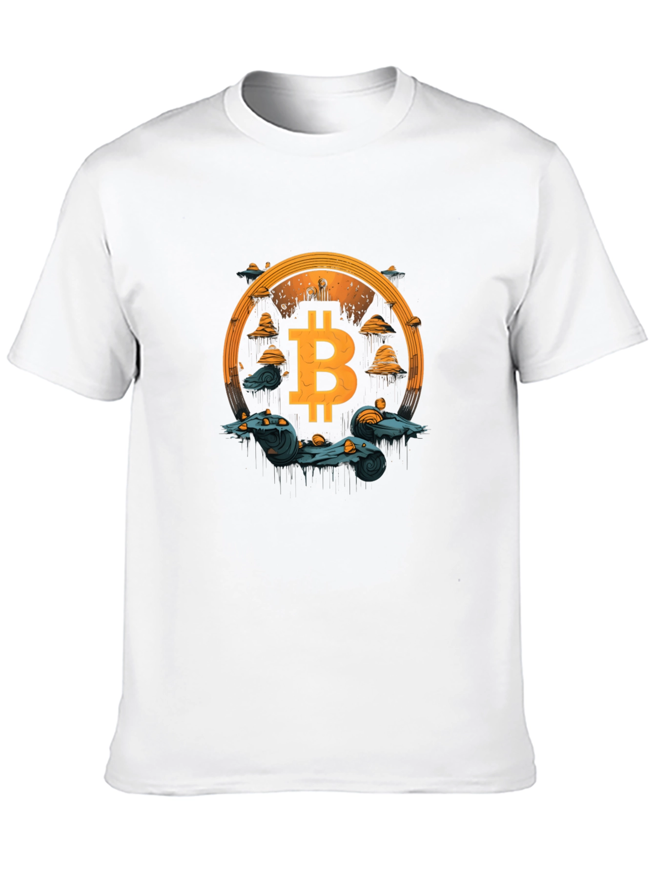 Bitcoin Crypto Art Graphic T-Shirt